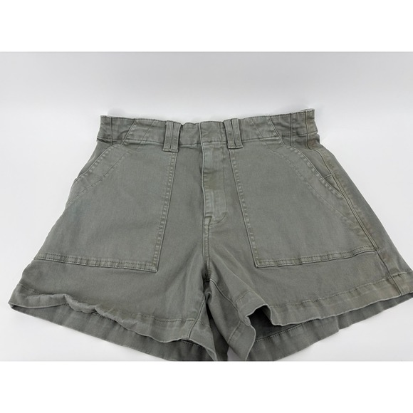 Pants - Pistola, Utility Shorts, Cotton Viscose,Olive Green,Cargo Sz 32, Women's Size 28